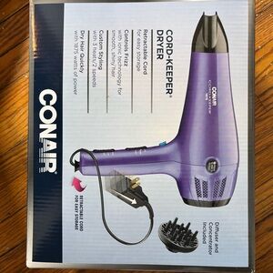 Conair Purple Cord-Keeper Hair Dryer